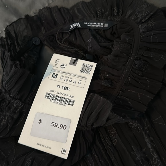 ZARA Black Sheer Top NWT M - Picture 11 of 11